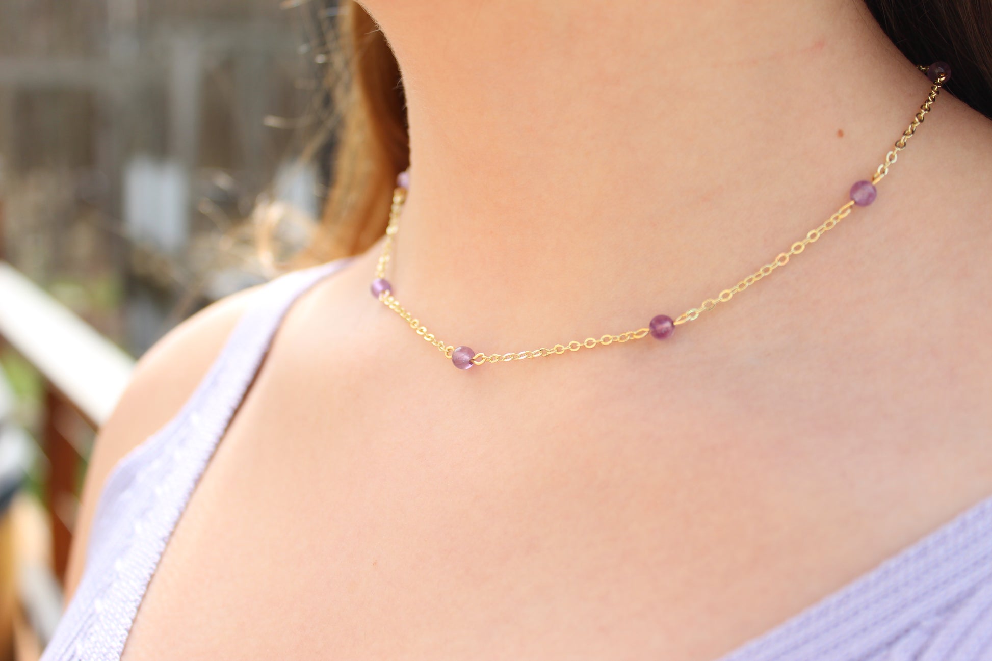 14k Gold Plated Beaded Necklace - Aspden & Co Limited Liability Company