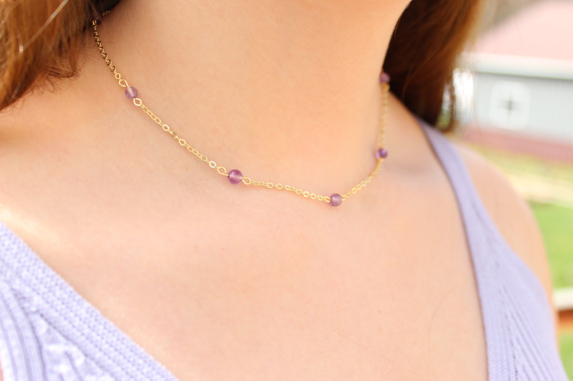 14k Gold Plated Beaded Necklace - Aspden & Co Limited Liability Company