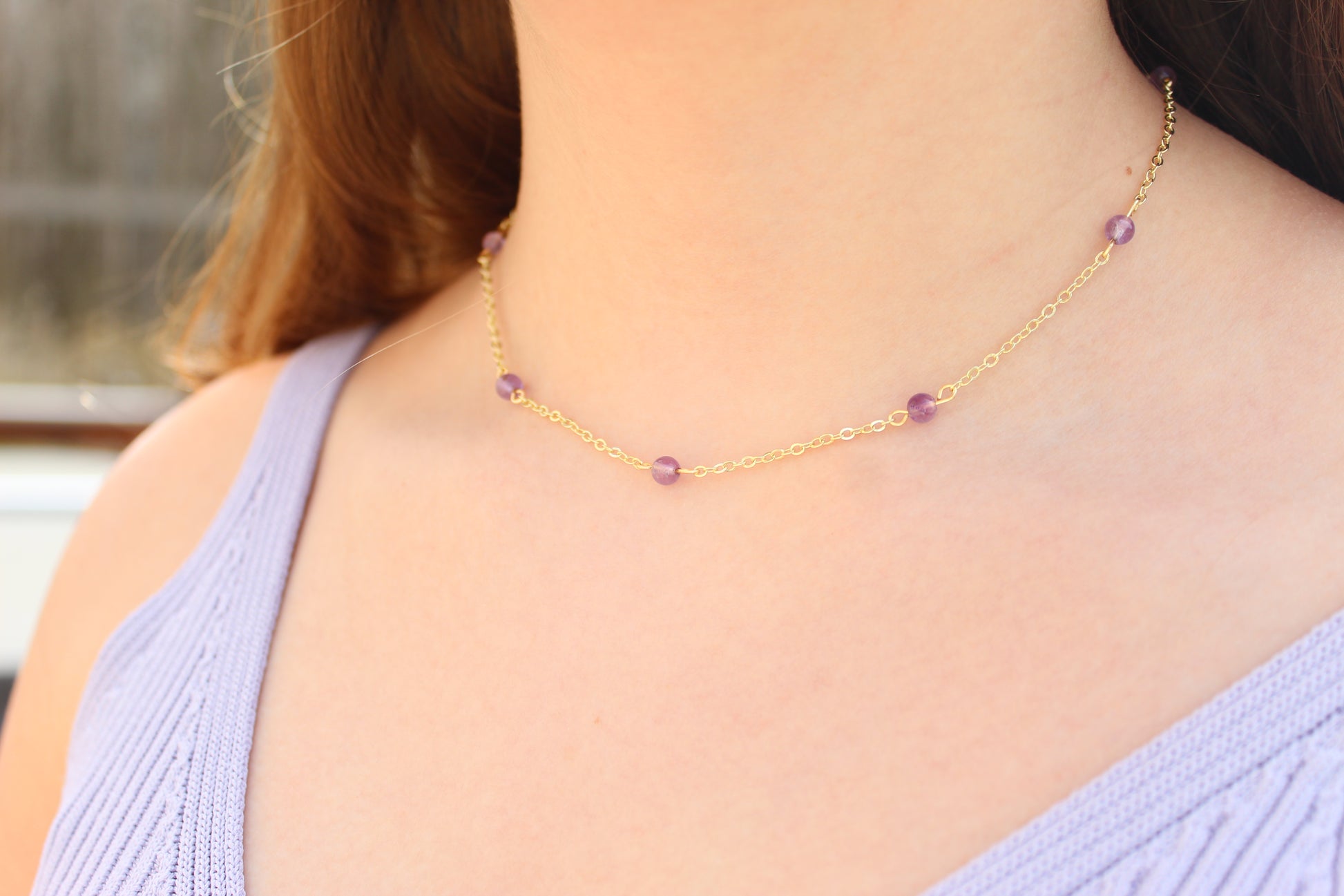 14k Gold Plated Beaded Necklace - Aspden & Co Limited Liability Company