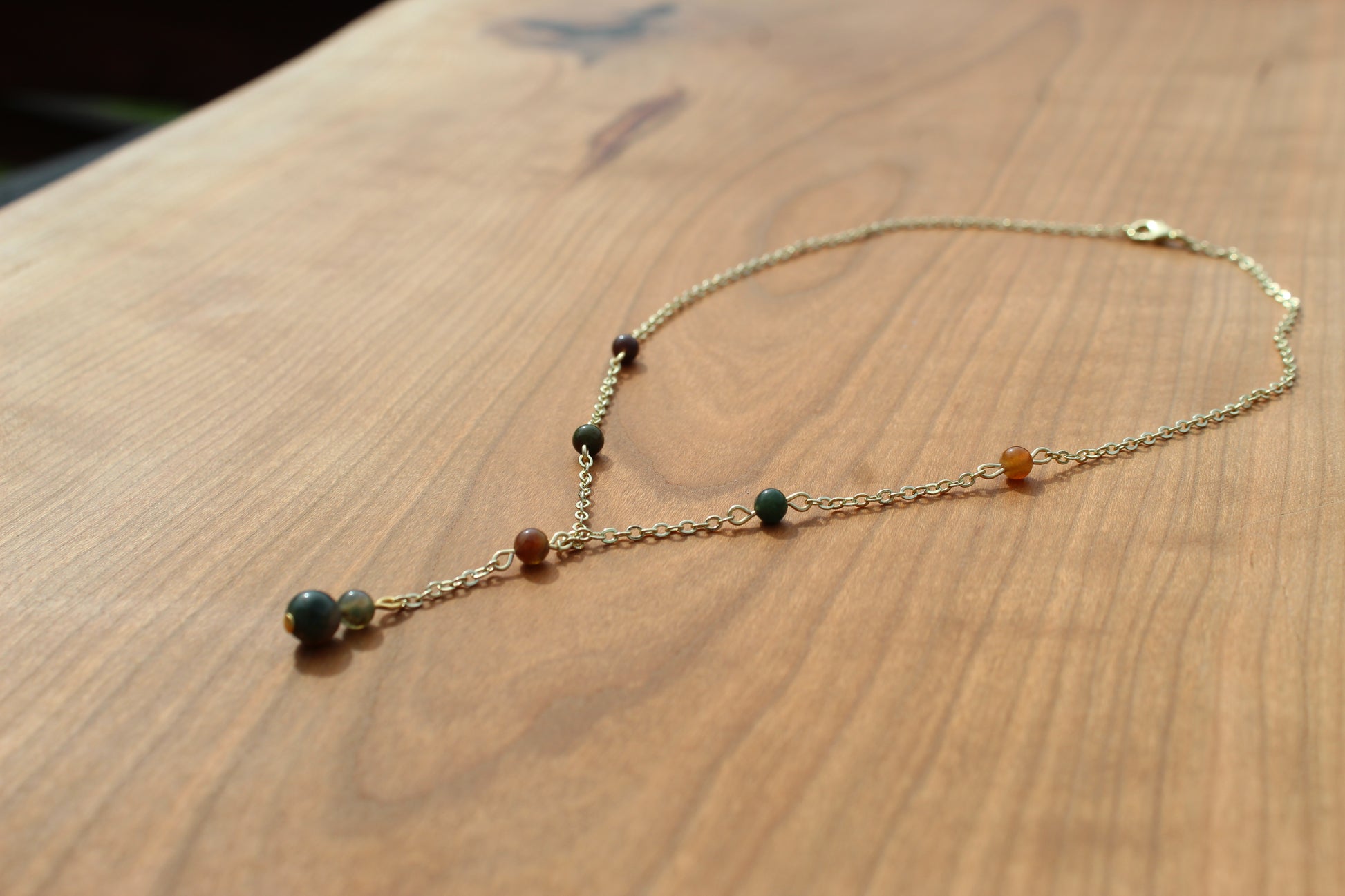 14k Gold Plated Y Drop Necklace - Aspden & Co Limited Liability Company