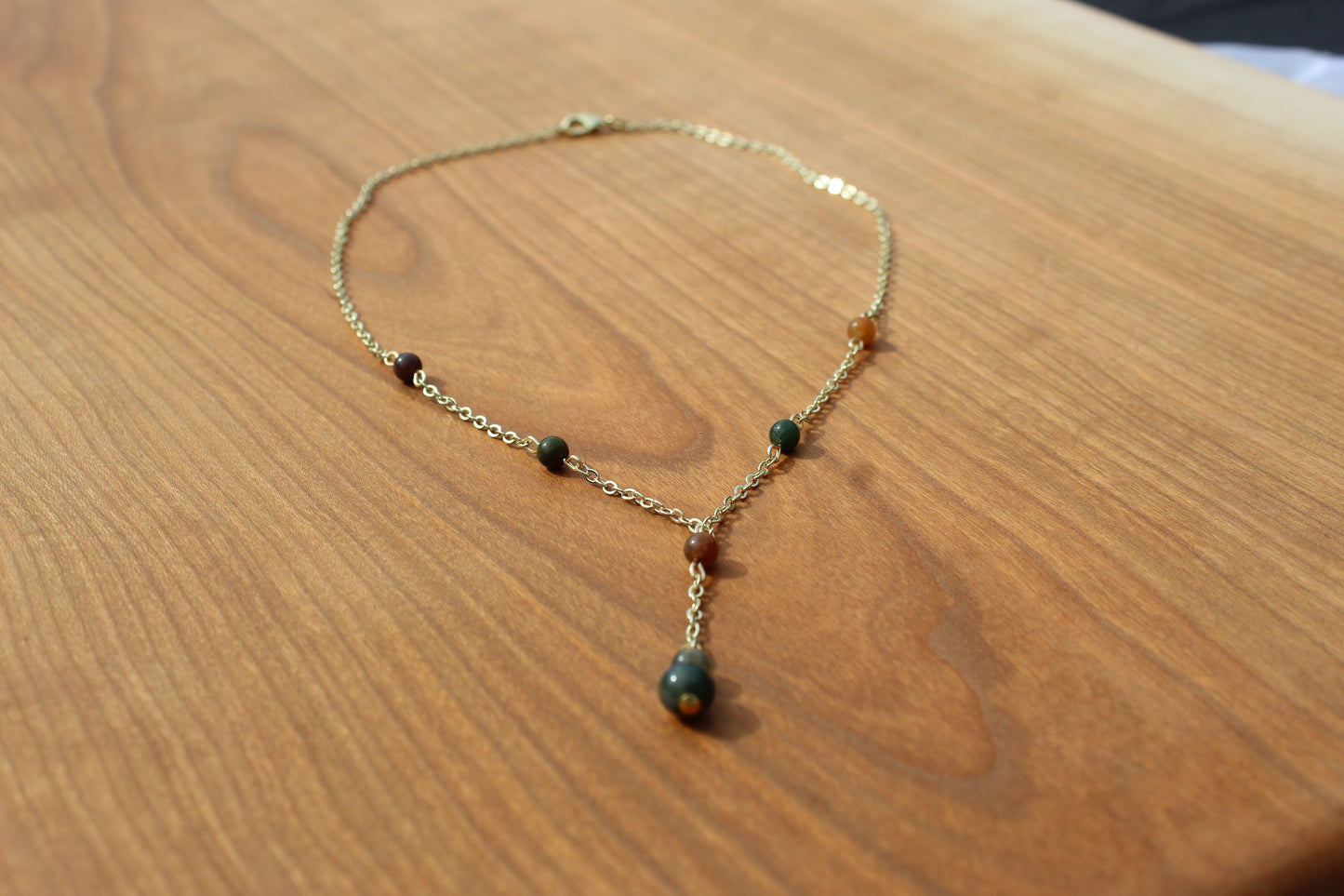 14k Gold Plated Y Drop Necklace - Aspden & Co Limited Liability Company