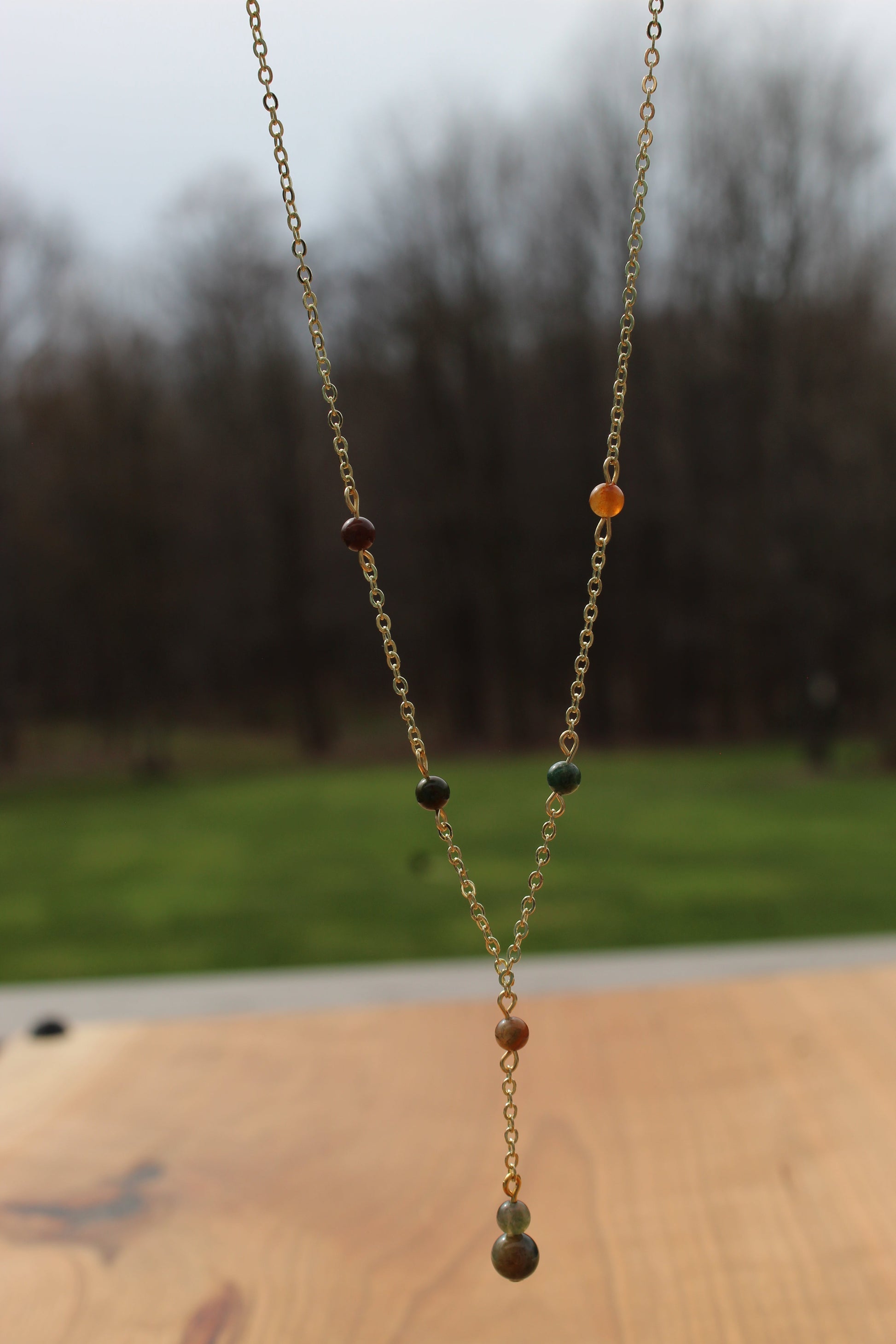 14k Gold Plated Y Drop Necklace - Aspden & Co Limited Liability Company