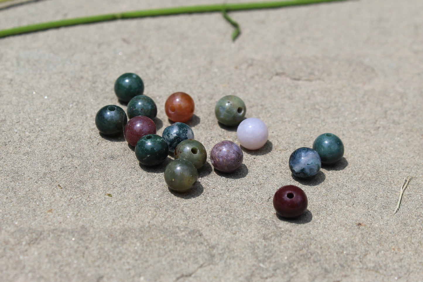 Silver Plated Indian Agate Drop Earrings - Aspden & Co Limited Liability Company