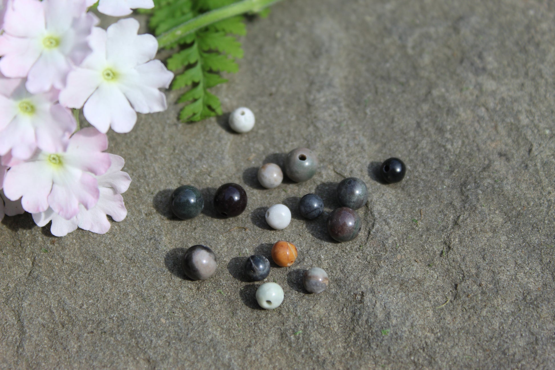 Silver Plated Picasso and Green Forest Jasper Drop Earrings - Aspden & Co Limited Liability Company