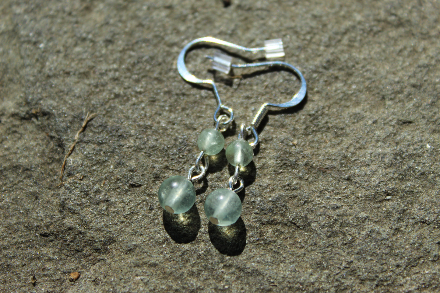 Silver Plated Fluorite Drop Earrings - Aspden & Co Limited Liability Company