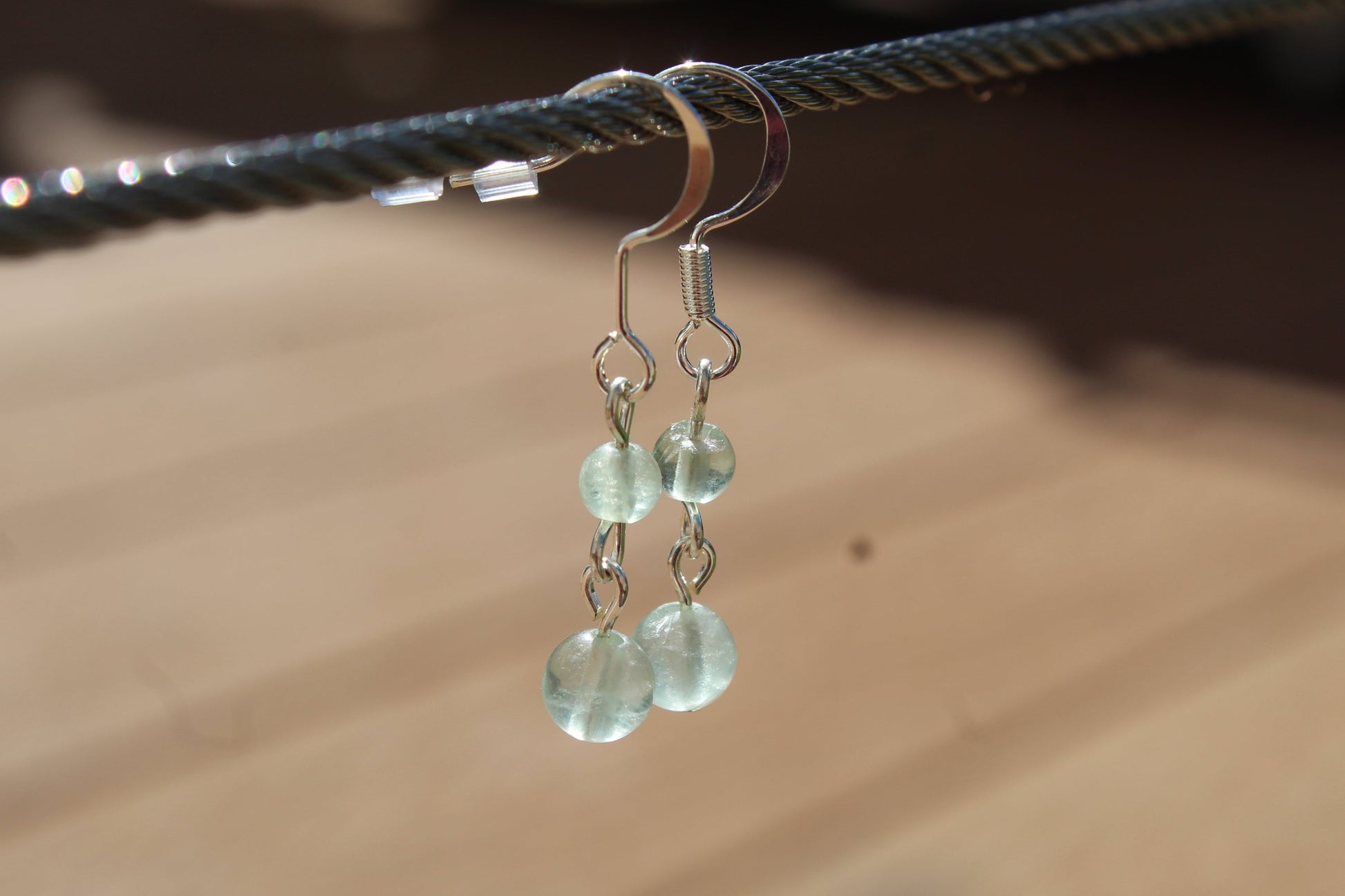 Silver Plated Fluorite Drop Earrings - Aspden & Co Limited Liability Company