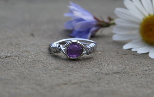 Amethyst Wire Wrapped Ring - Aspden & Co Limited Liability Company