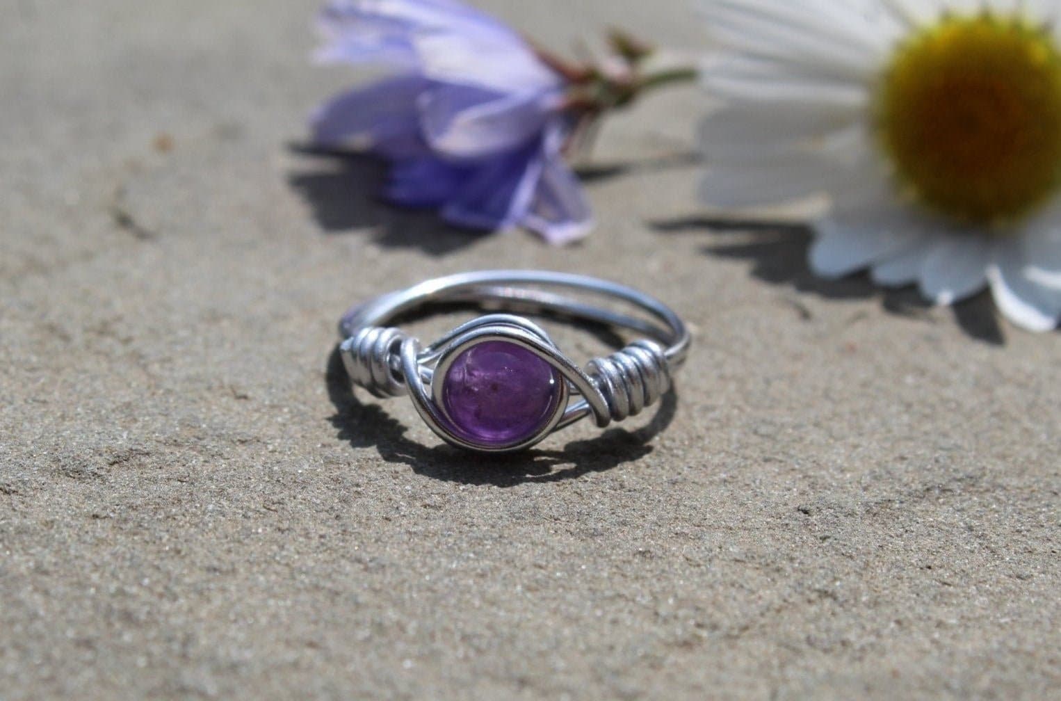 Amethyst Wire Wrapped Ring - Aspden & Co Limited Liability Company