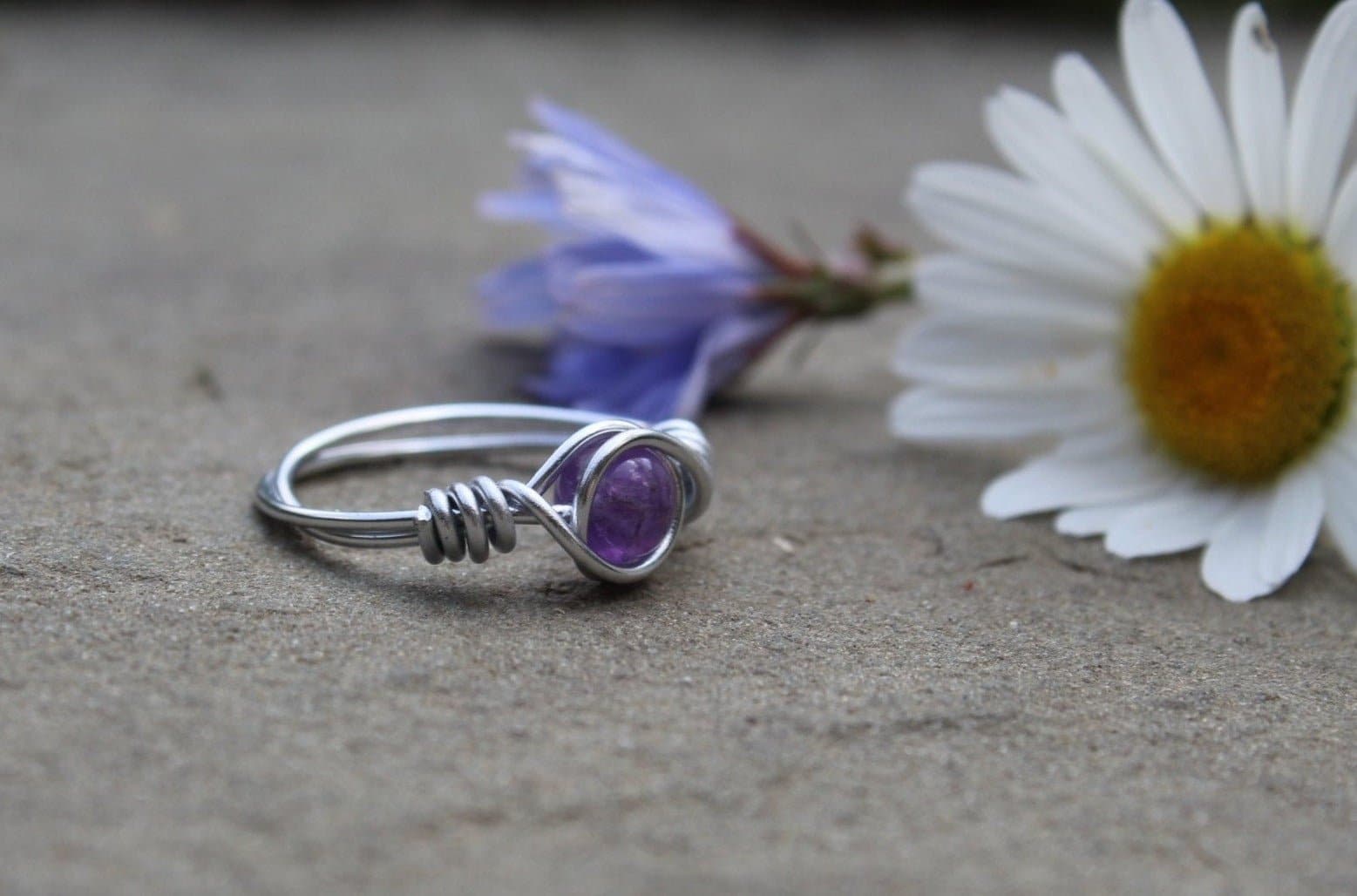 Amethyst Wire Wrapped Ring - Aspden & Co Limited Liability Company