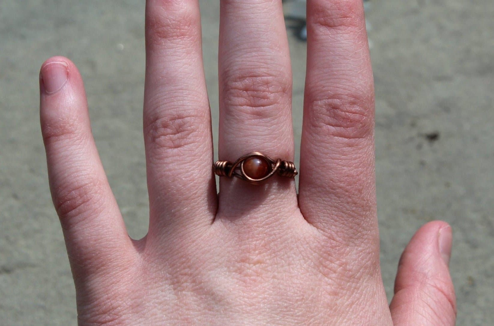 Carnelian Wire Wrapped Ring - Aspden & Co Limited Liability Company