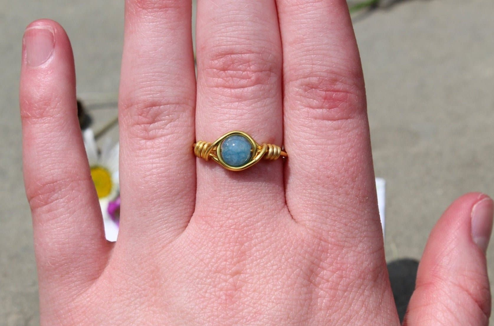 Chalcedony Wire Wrapped Ring - Aspden & Co Limited Liability Company