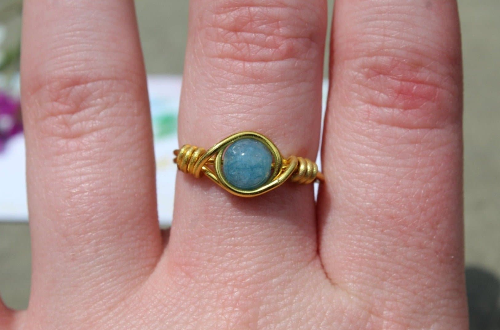 Chalcedony Wire Wrapped Ring - Aspden & Co Limited Liability Company