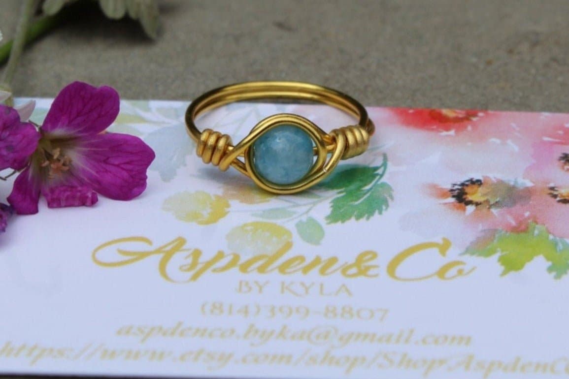 Chalcedony Wire Wrapped Ring - Aspden & Co Limited Liability Company