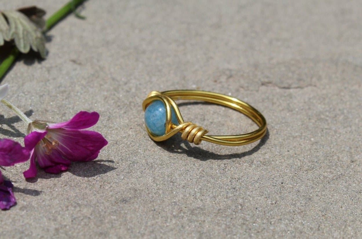 Chalcedony Wire Wrapped Ring - Aspden & Co Limited Liability Company