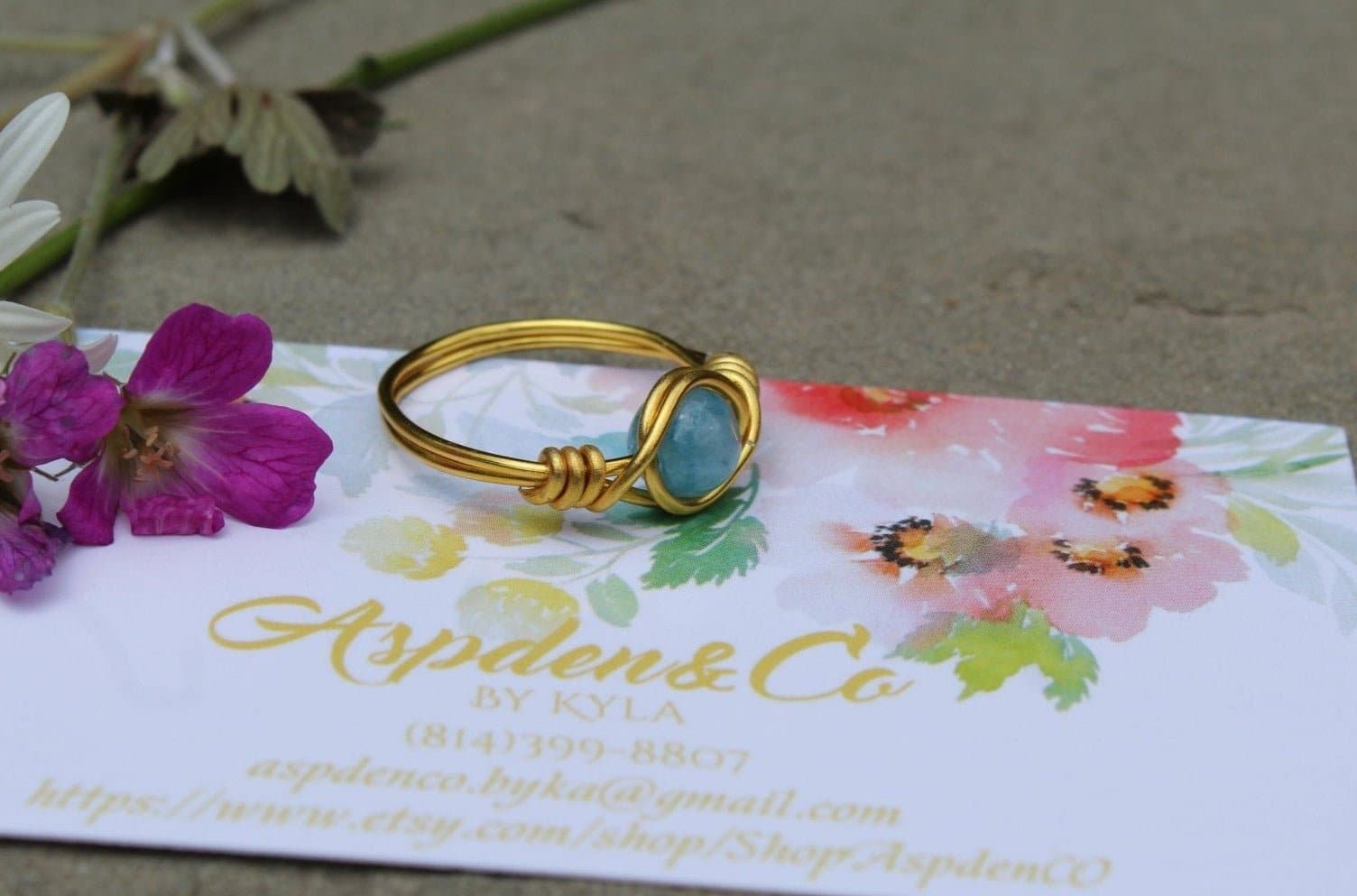 Chalcedony Wire Wrapped Ring - Aspden & Co Limited Liability Company