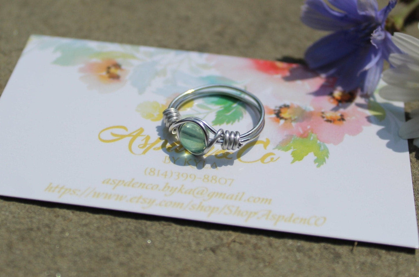 Fluorite Wire Wrapped Ring - Aspden & Co Limited Liability Company