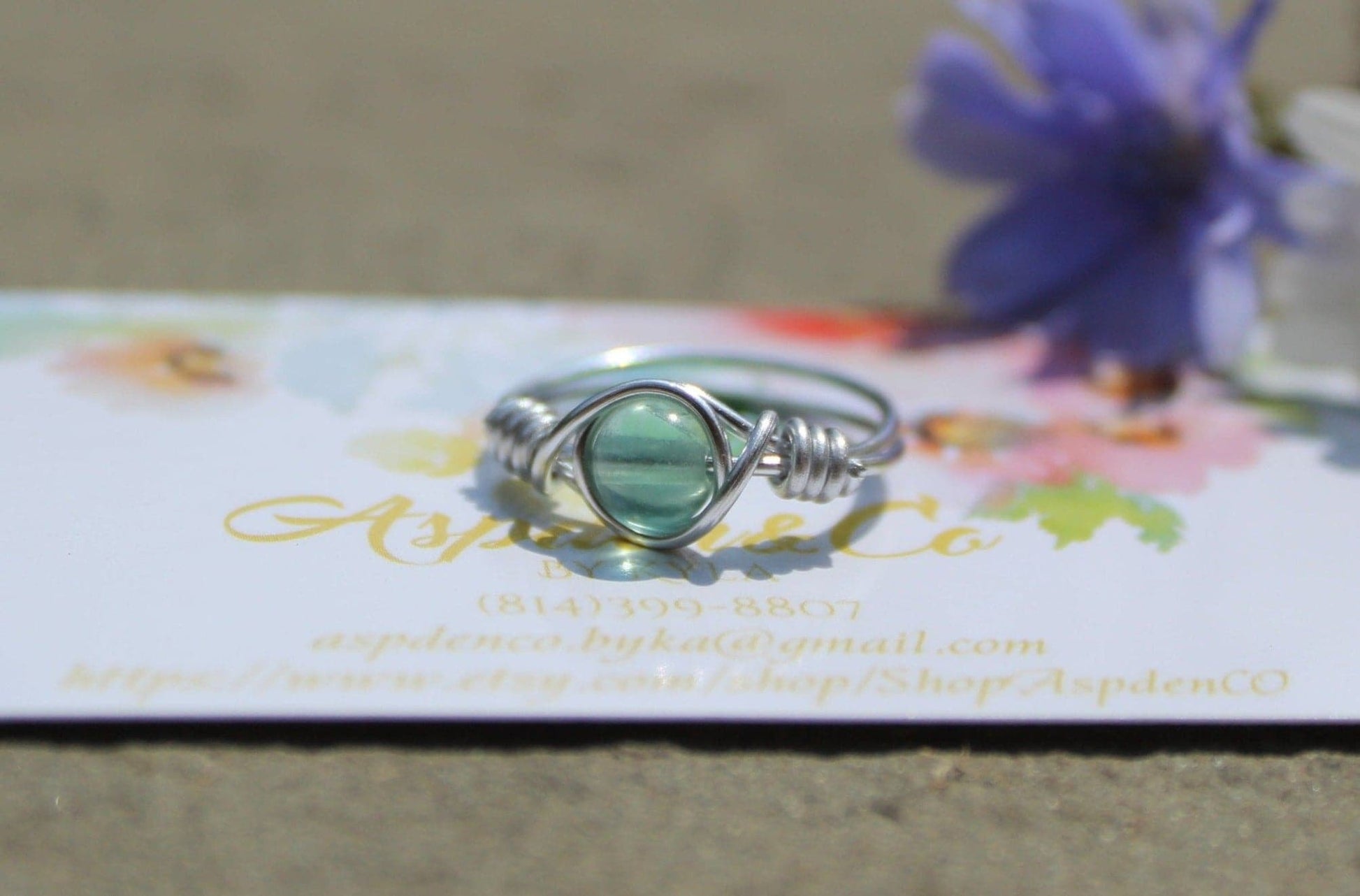 Fluorite Wire Wrapped Ring - Aspden & Co Limited Liability Company