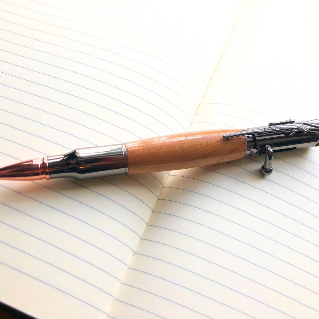 Handmade Cherry Wood Bolt-action Pen - Aspden & Co Limited Liability Company