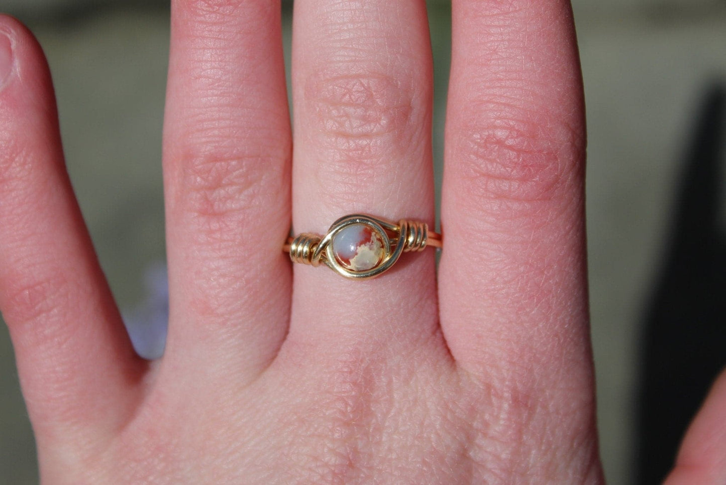 Impression Jasper Wire Wrapped Ring - Aspden & Co Limited Liability Company