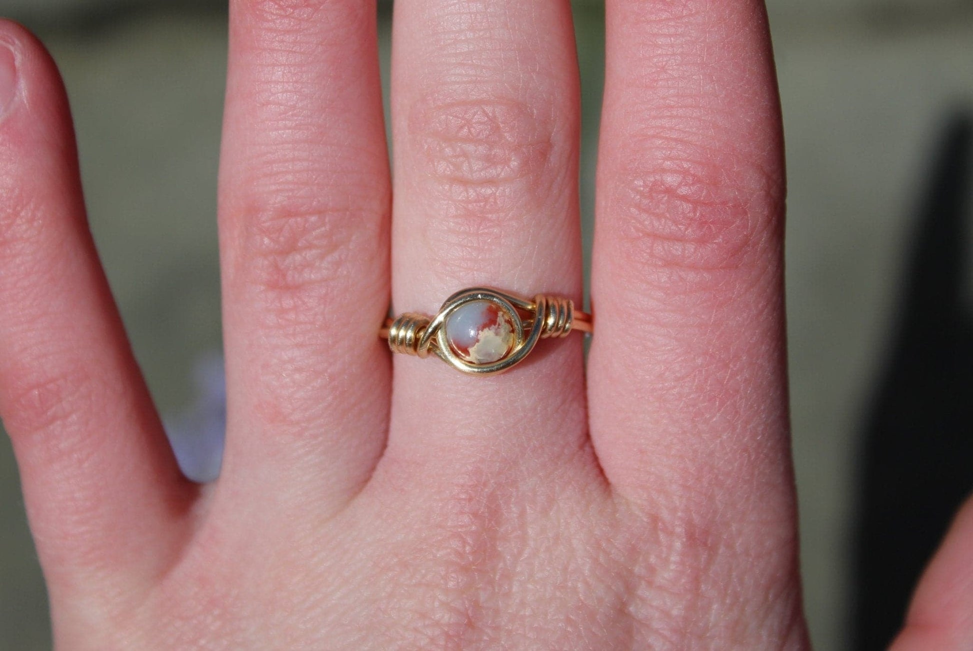 Impression Jasper Wire Wrapped Ring - Aspden & Co Limited Liability Company