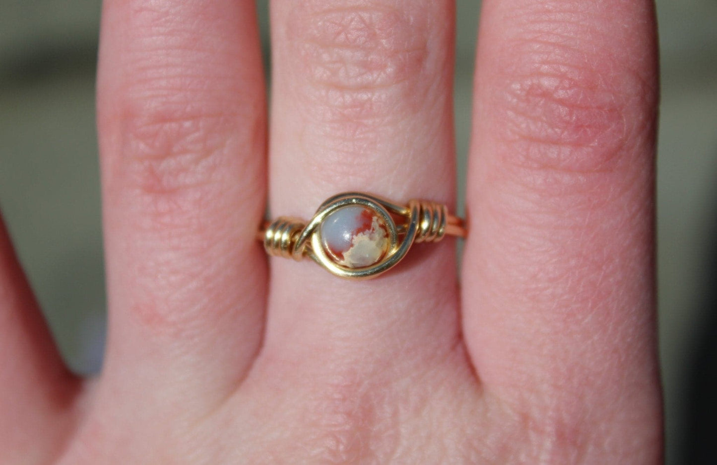 Impression Jasper Wire Wrapped Ring - Aspden & Co Limited Liability Company