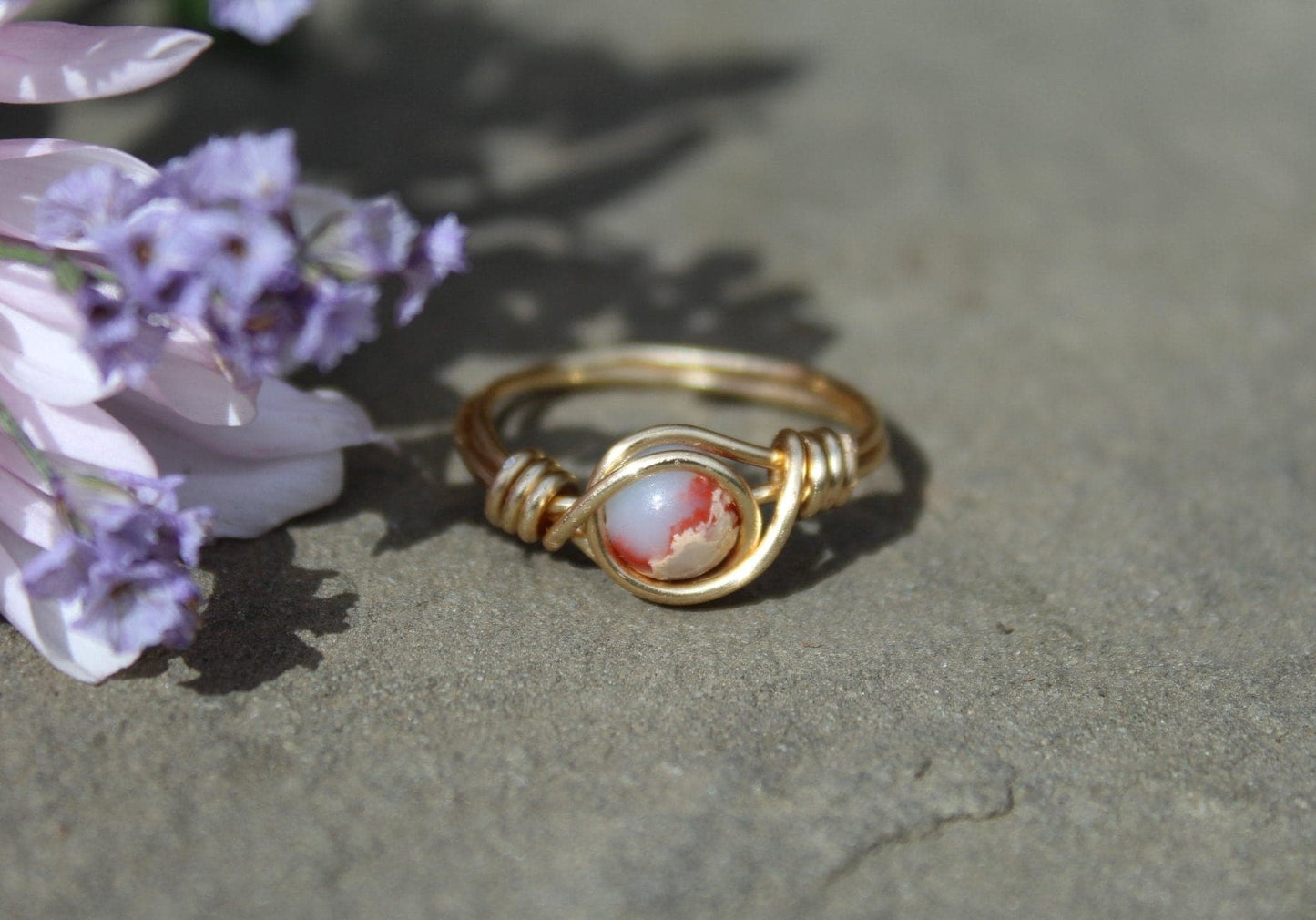 Impression Jasper Wire Wrapped Ring - Aspden & Co Limited Liability Company