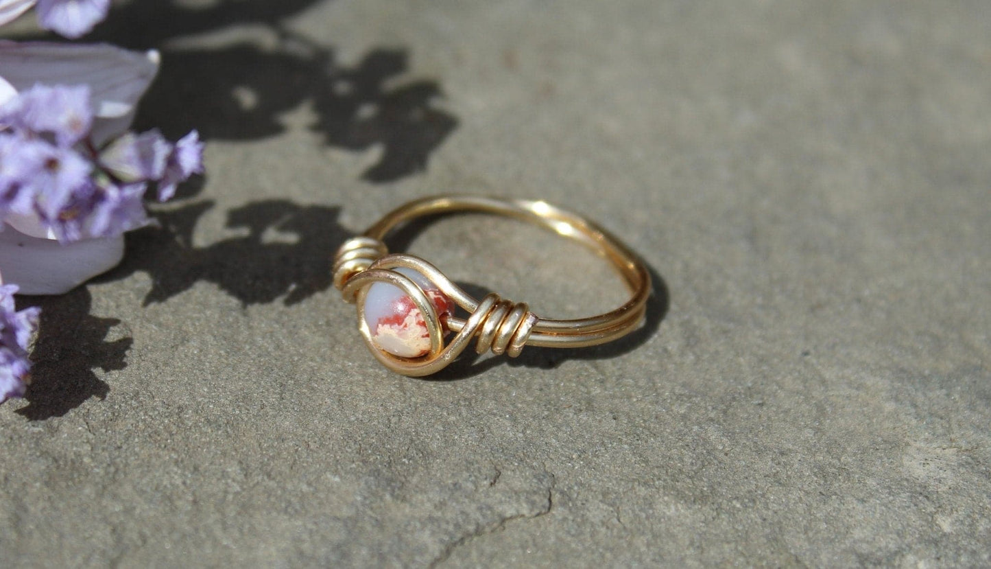 Impression Jasper Wire Wrapped Ring - Aspden & Co Limited Liability Company