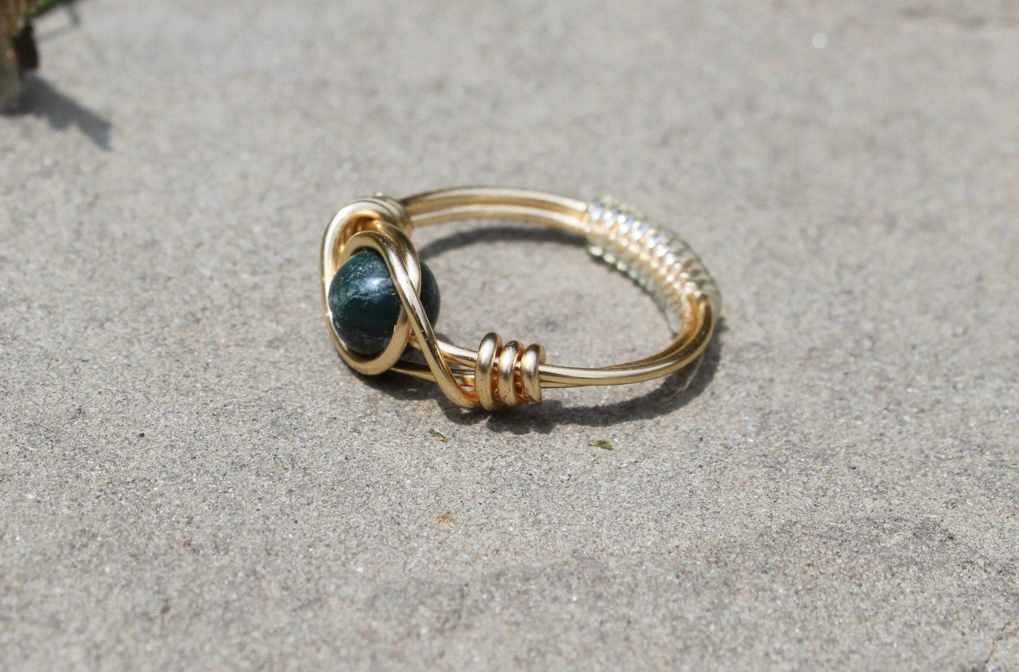 Indian Agate Wire Wrapped ring - Aspden & Co Limited Liability Company