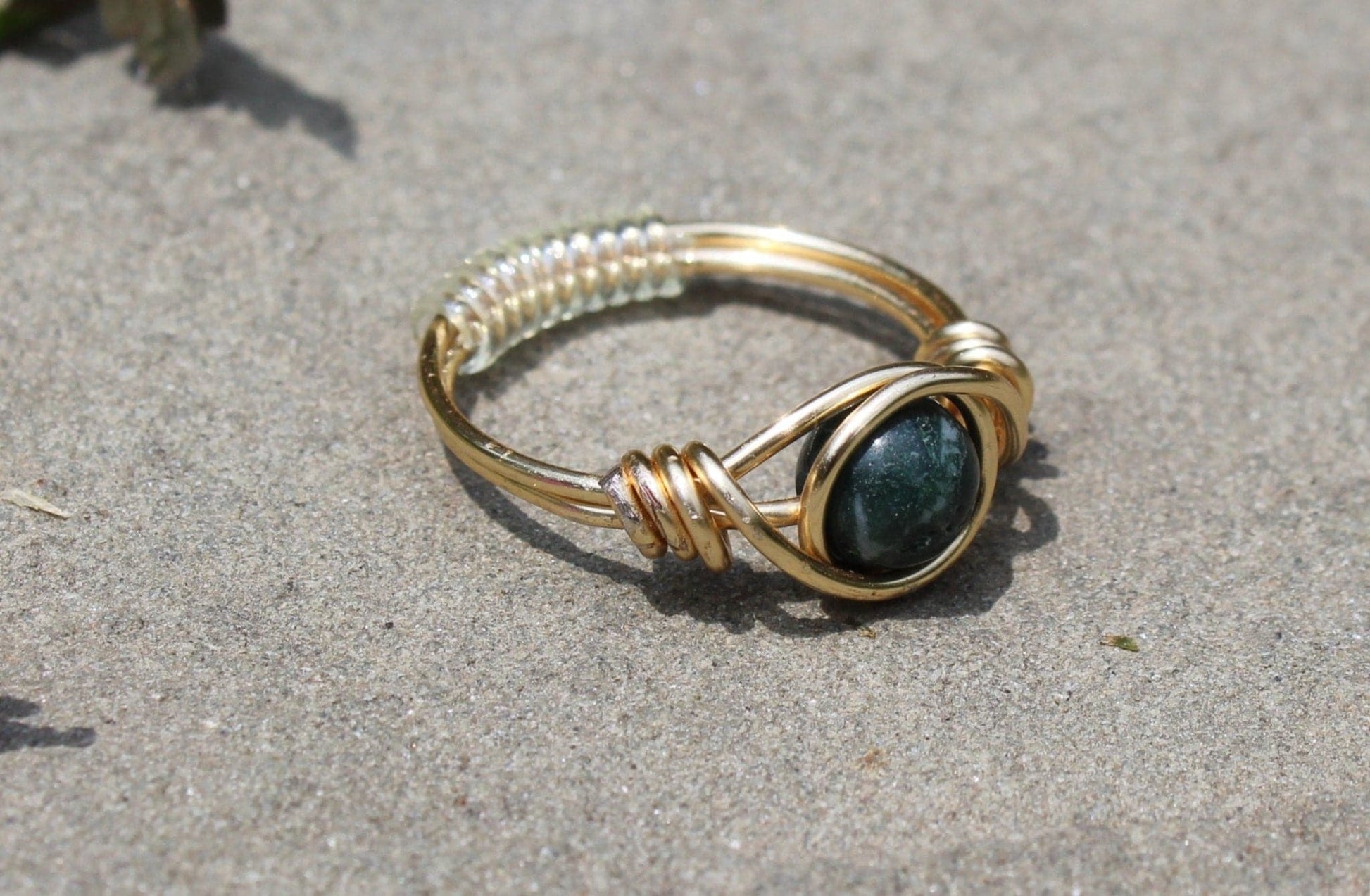 Indian Agate Wire Wrapped ring - Aspden & Co Limited Liability Company