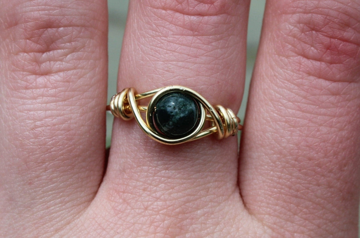 Indian Agate Wire Wrapped ring - Aspden & Co Limited Liability Company