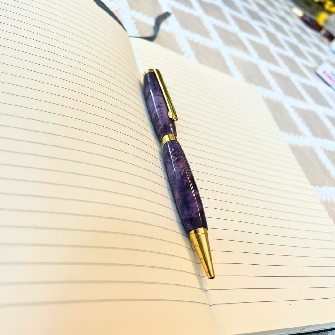 Purple Boxed Elder Ballpoint Pen - Aspden & Co Limited Liability Company