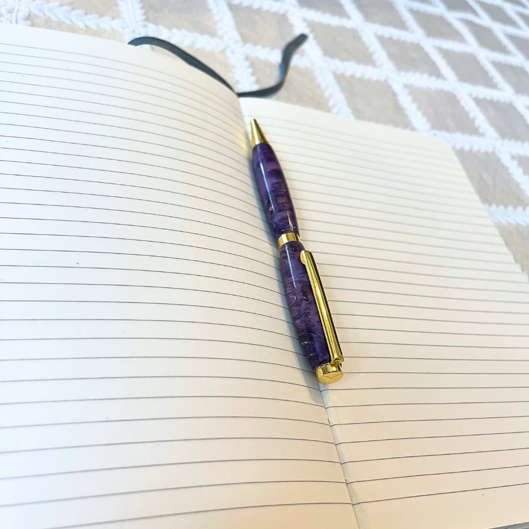 Purple Boxed Elder Ballpoint Pen - Aspden & Co Limited Liability Company