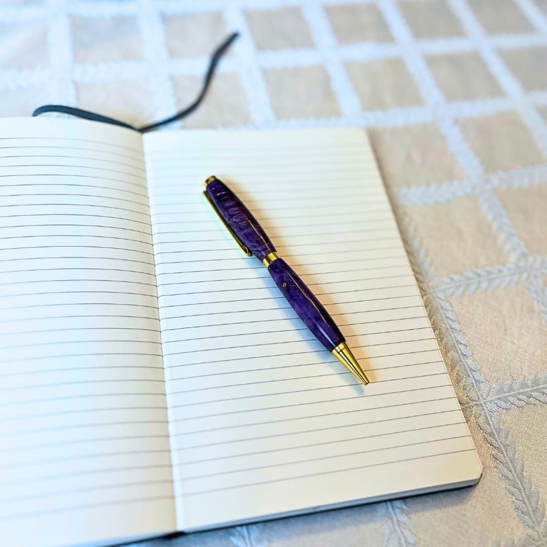 Purple Boxed Elder Ballpoint Pen - Aspden & Co Limited Liability Company