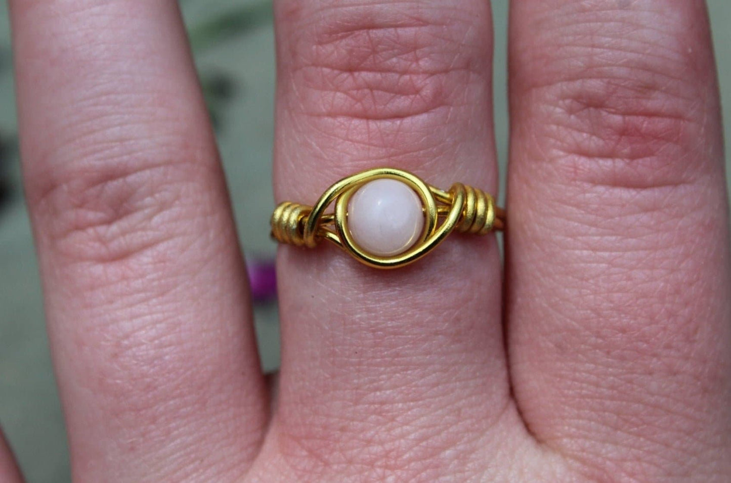 Rose Quartz Wire Wrapped Ring - Aspden & Co Limited Liability Company