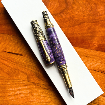 Purple Elder Wood Fountain Pen