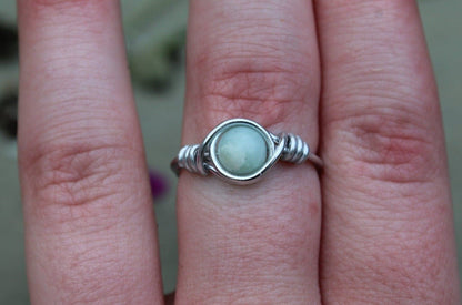 Amazonite Wire Wrapped Ring - Aspden & Co Limited Liability Company