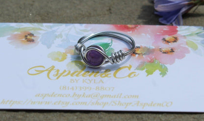Amethyst Wire Wrapped Ring - Aspden & Co Limited Liability Company