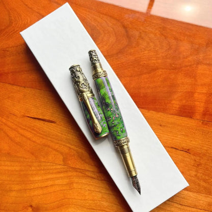 Green Victorian Fountain Pen - Aspden & Co Limited Liability Company