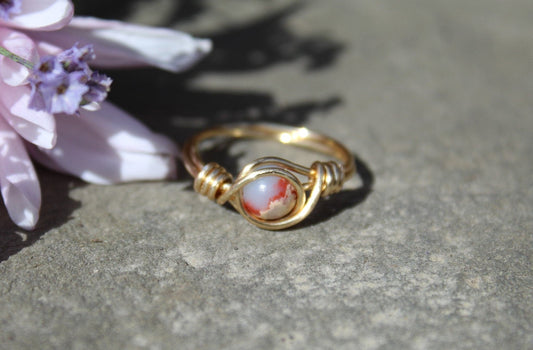Impression Jasper Wire Wrapped Ring - Aspden & Co Limited Liability Company
