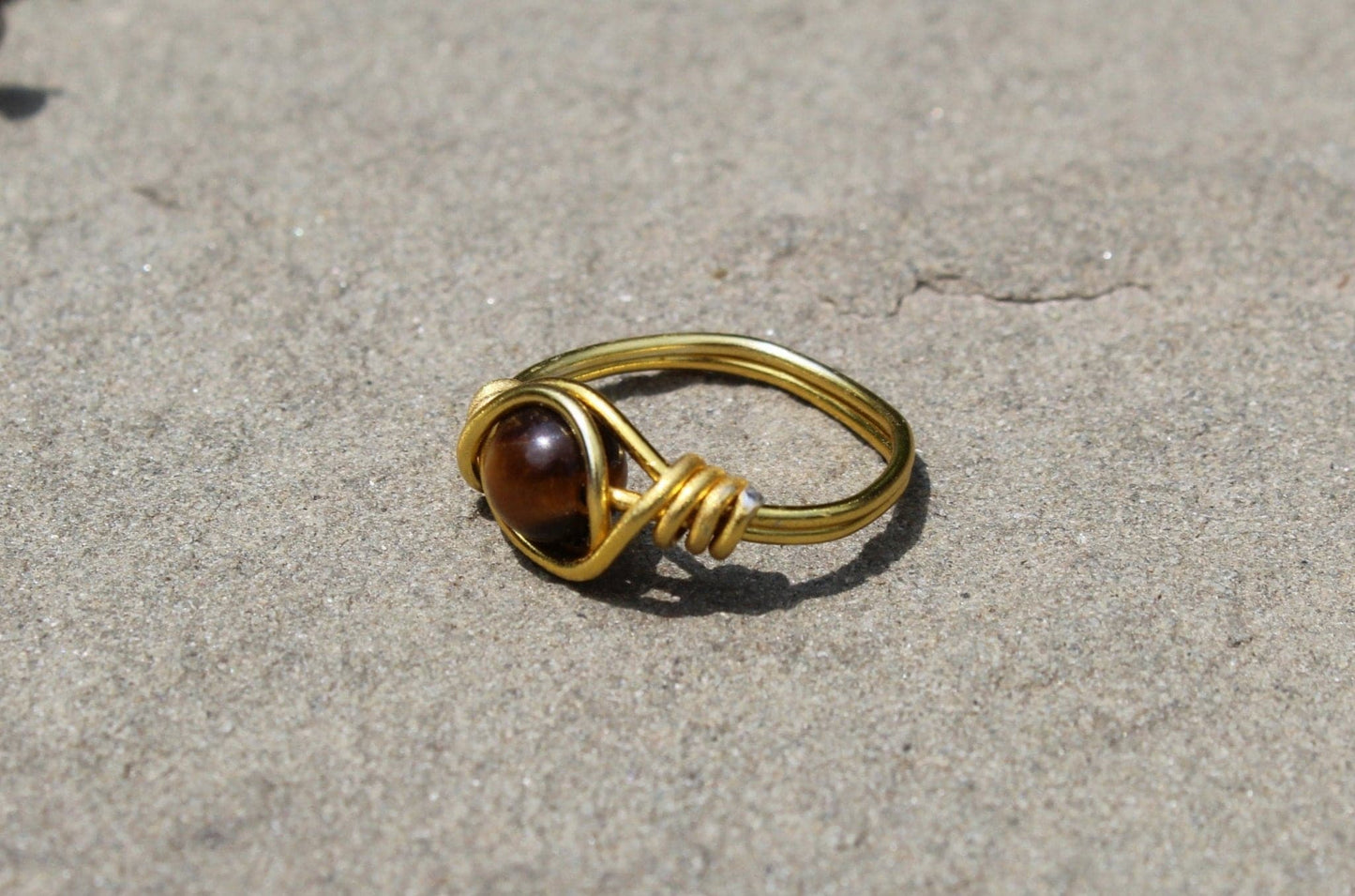 Tiger's Eye Wire Wrapped Ring - Aspden & Co Limited Liability Company